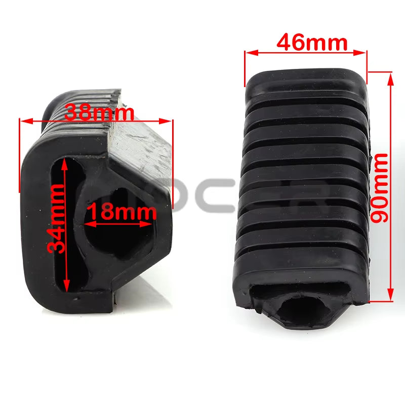 1 Pair Motorbike Foot Peg Rubber Nonslip Footrest Pedal Foot Peg Cover Set for Honda WY125 Motorcycle Parts